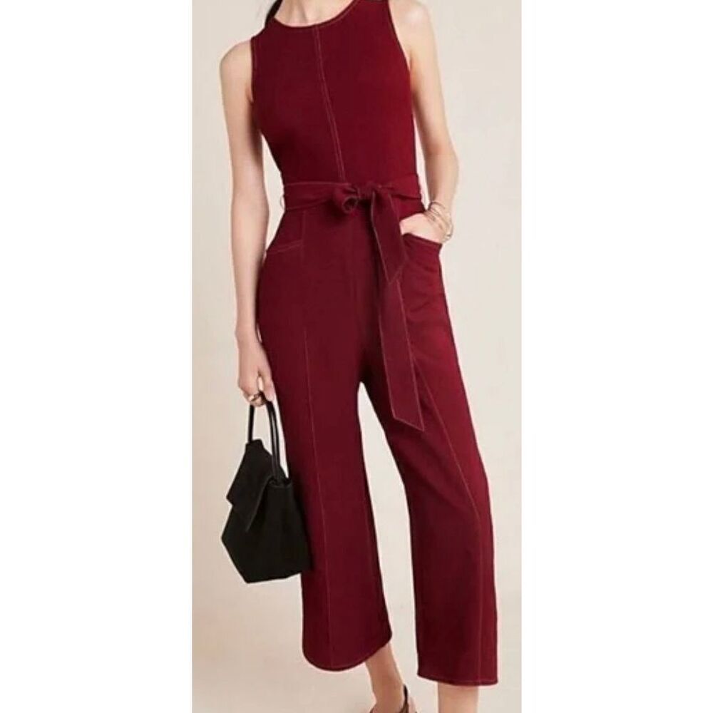 ANTHROPOLOGIE Greylin  Colleen Stitched Jumpsuit size L - Picture 10 of 11